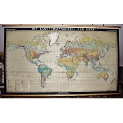 Die Landschaftsgurtel der Erde : Physical Map of the Earth (Large Pull Down Map)